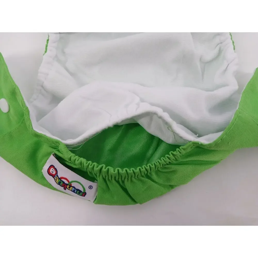 Qianqunui Lot Of 4 New Born Reusable Cloth Diaper Covers Adjustable Snap Closure